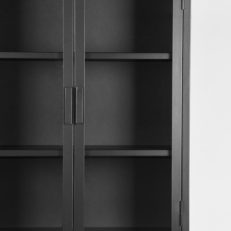 LABEL51 Level display cabinet - Black - Metal - 70x35x150 cm