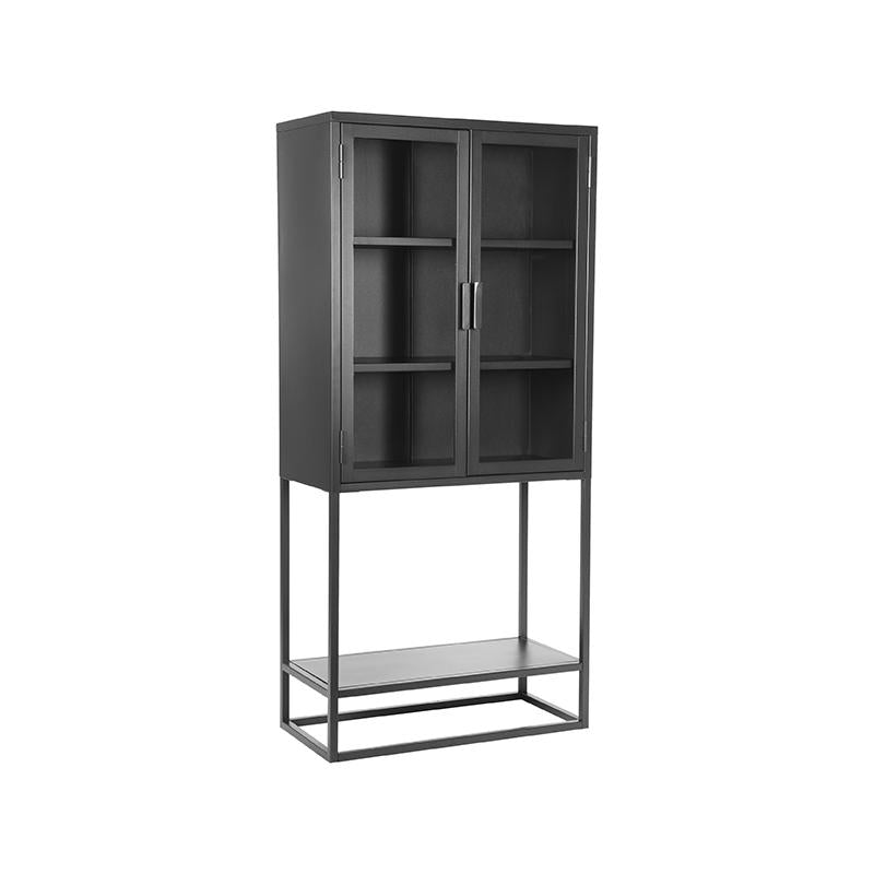LABEL51 Level display cabinet - Black - Metal - 70x35x150 cm