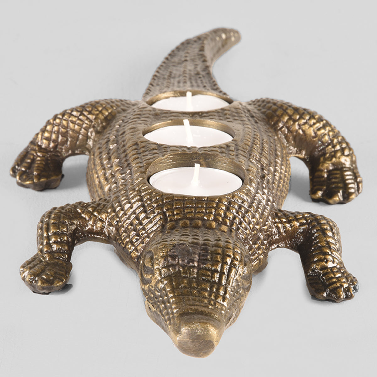 LABEL51  Krokodil - Antiek goud - Metaal