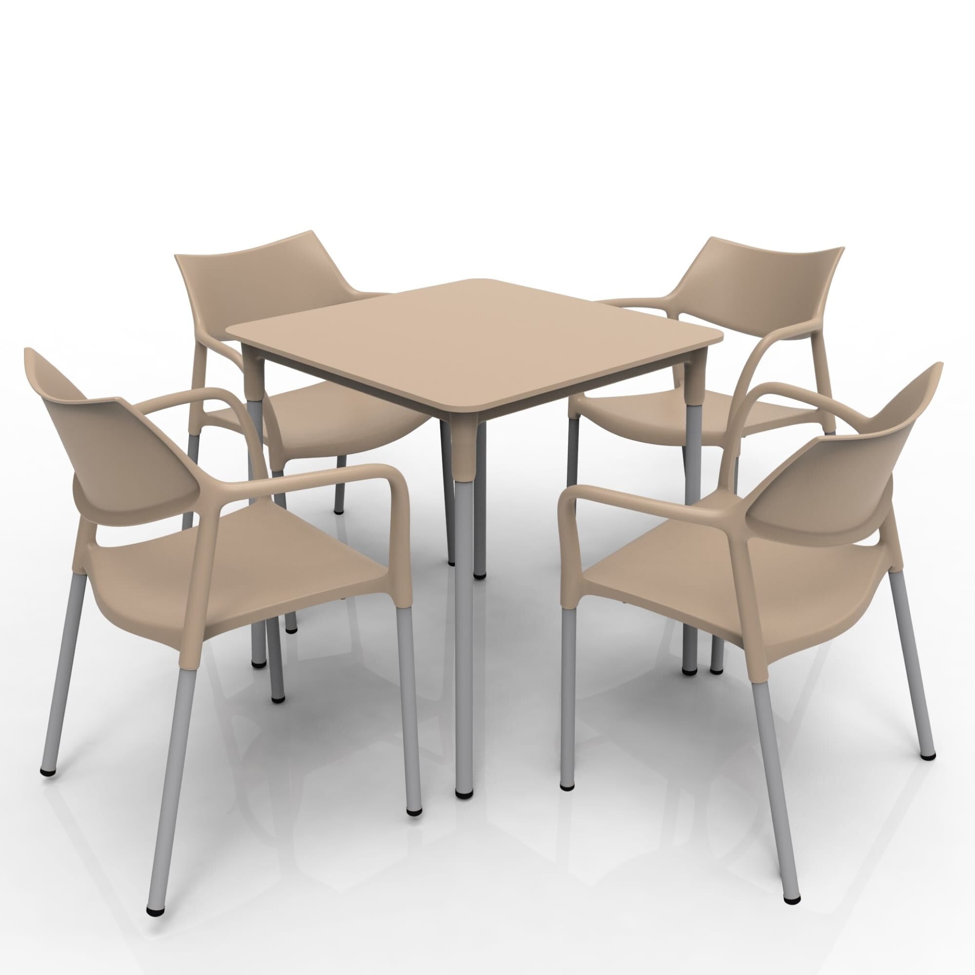 Garbar Zürich square table indoors, outdoor 70x70 white