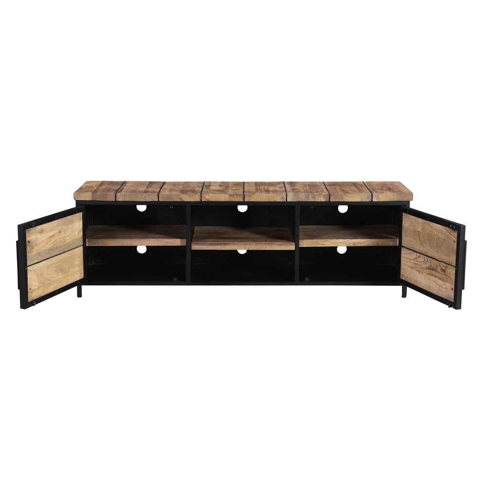 TV-meubel BARN | Naturel | Mangohout | 160 x 40 x 50 (h) cm