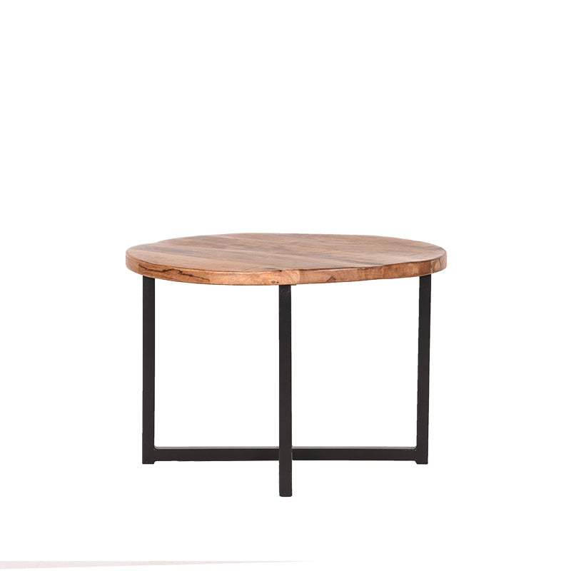 LABEL51 Side table Dex - Rough - Mango wood - Round - 60 cm