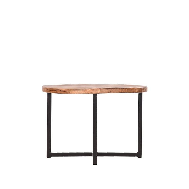 LABEL51 Side table Dex - Rough - Mango wood - Round - 60 cm
