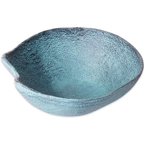 Blue patina decorative bowl