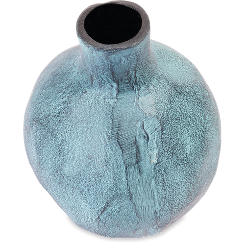 Blue patina decorative vase