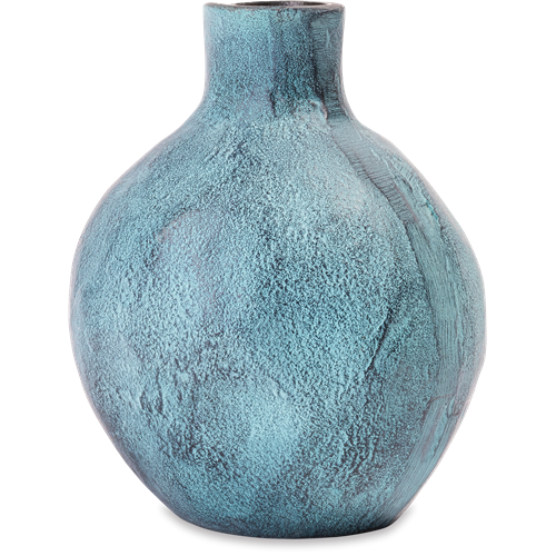 Blue patina decorative vase