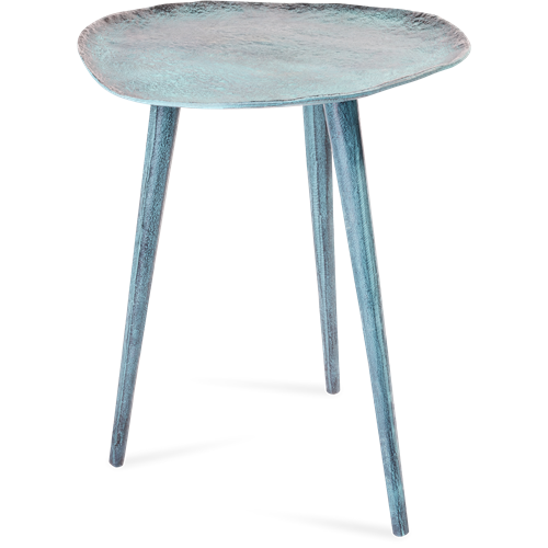 blue patina Side table 34.5