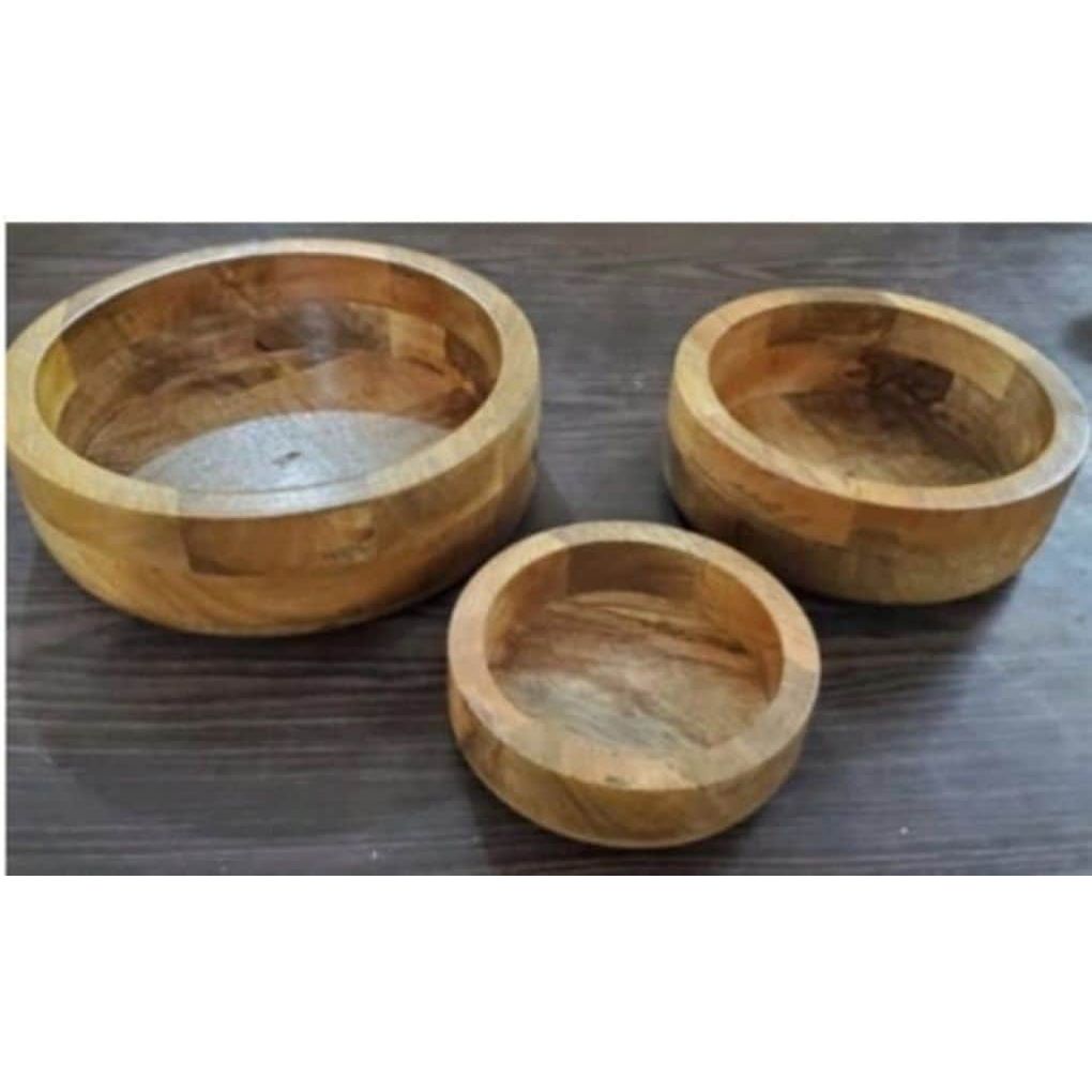 Salad bowl mango wood set of three