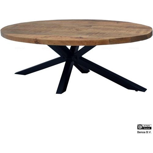 Coffee table oval with spiderleg 130