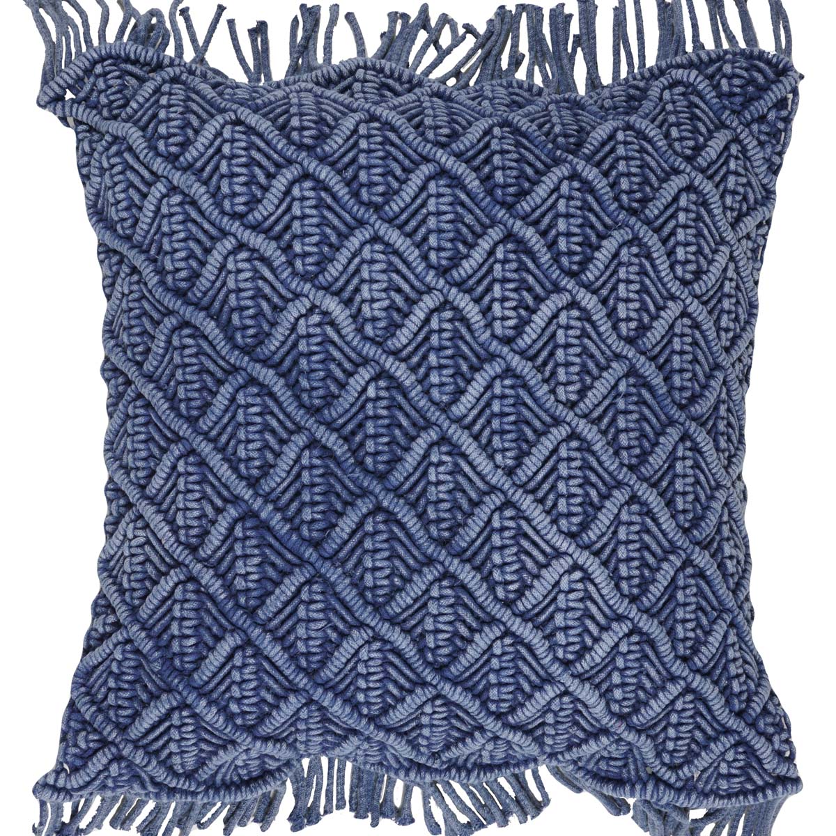 Cushion Macramé Blue 50 x 50 cm