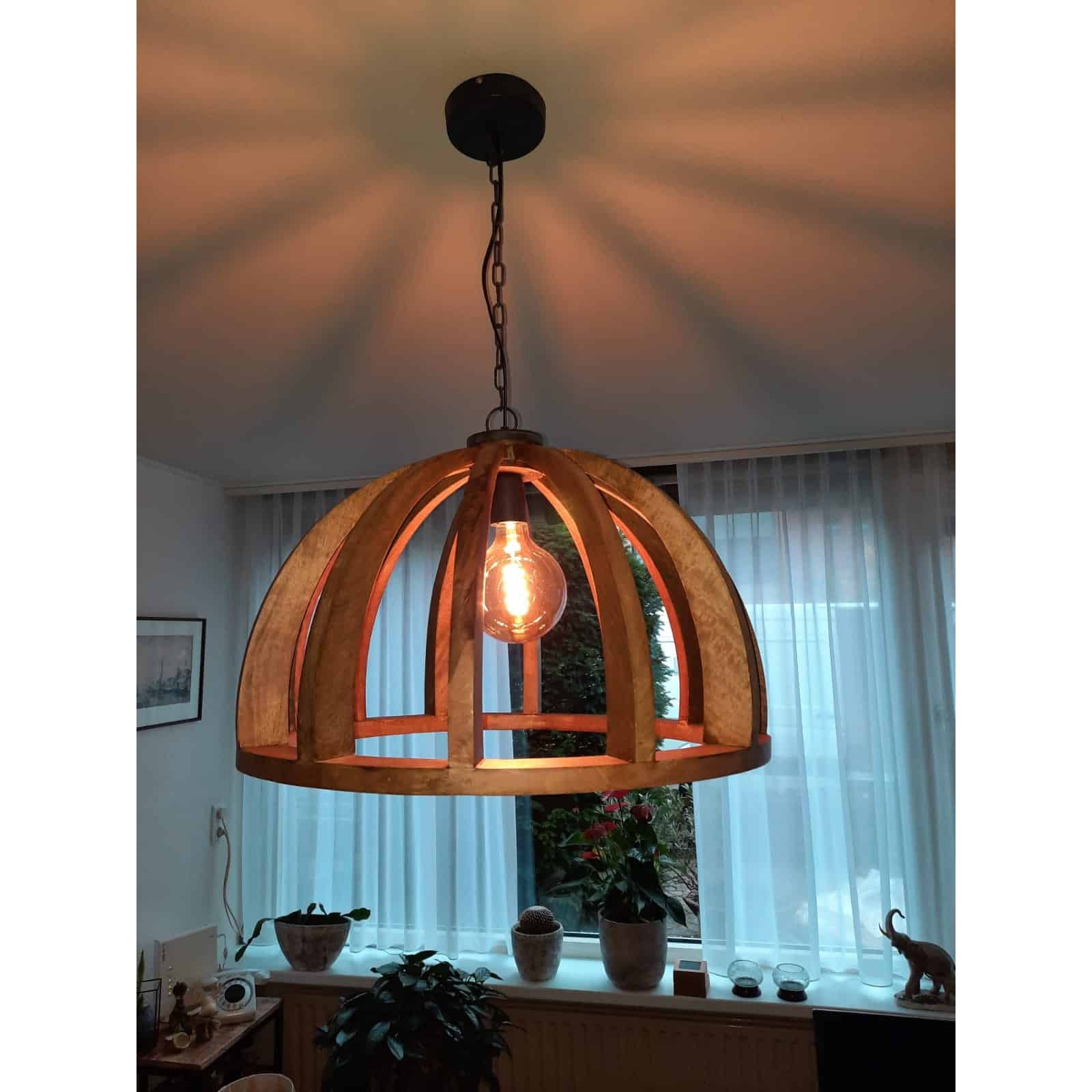 Mango Wood Hanging Lamp - 60cm - 60cm