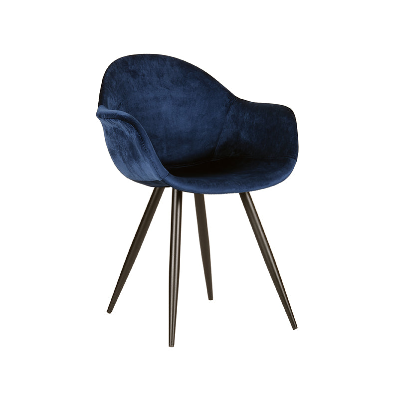 LABEL51 Dining room chair Forli - Blue - Velvet | 2 pcs