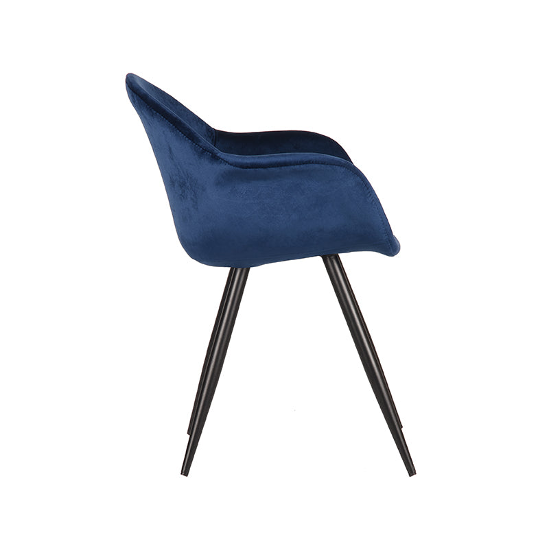 LABEL51 Dining room chair Forli - Blue - Velvet | 2 pcs