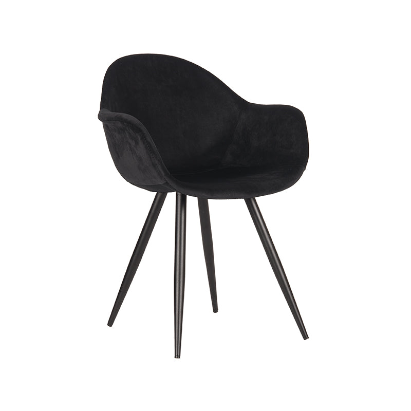 LABEL51 Dining room chair Forli - Black - Velvet | 2 pcs