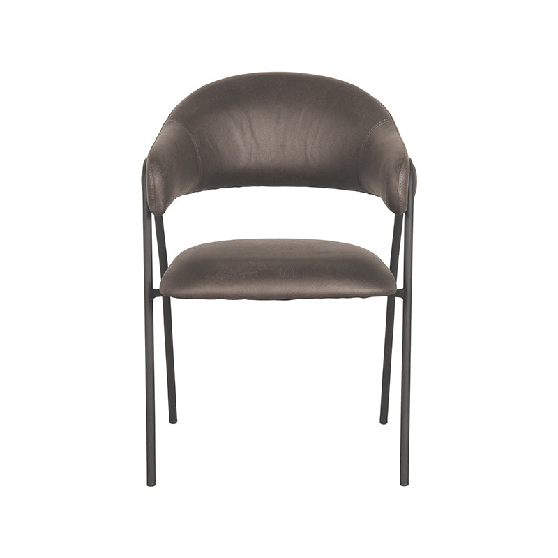 LABEL51 Dining room chair Lowen - Anthracite - Microfiber | 2 pieces