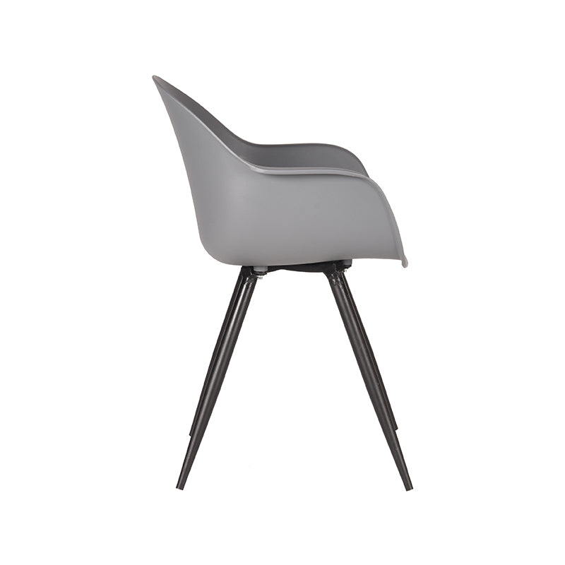 LABEL51 Dining room chair Luca - Anthracite - Plastic | 2 pieces