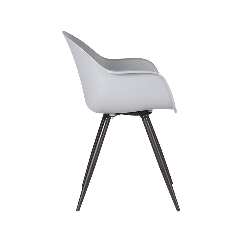 LABEL51 Dining room chair Luca - Gray - Plastic | 2 pcs