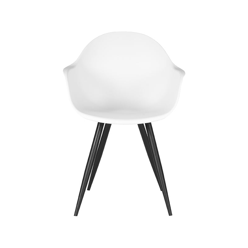 LABEL51 Dining room chair Luca - White - Plastic | 2 pcs