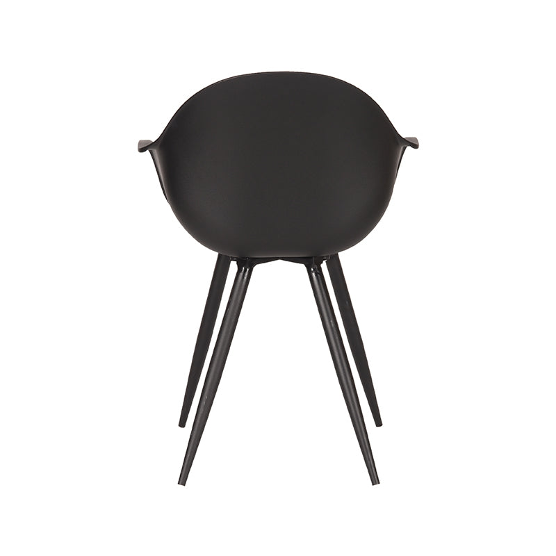 LABEL51 Dining room chair Luca - Black - Plastic | 2 pcs