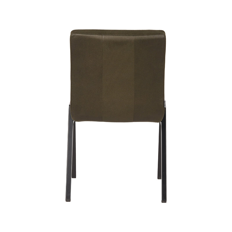 LABEL51 Dining room chair Matz - Army green - Microfiber | 2 pieces
