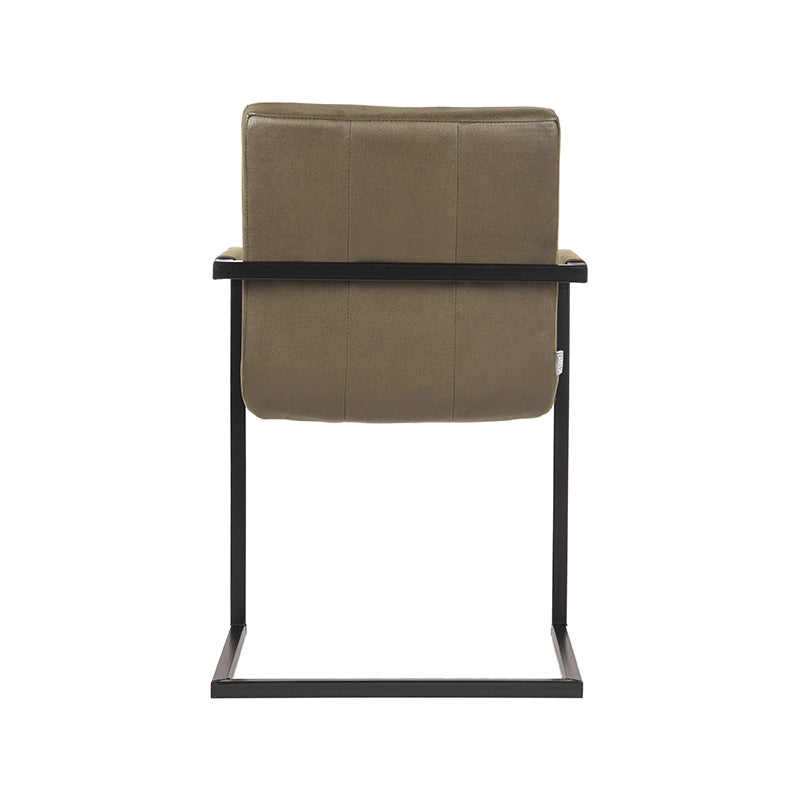 LABEL51 Dining room chair Milo - Army green - Microfiber | 2 pieces
