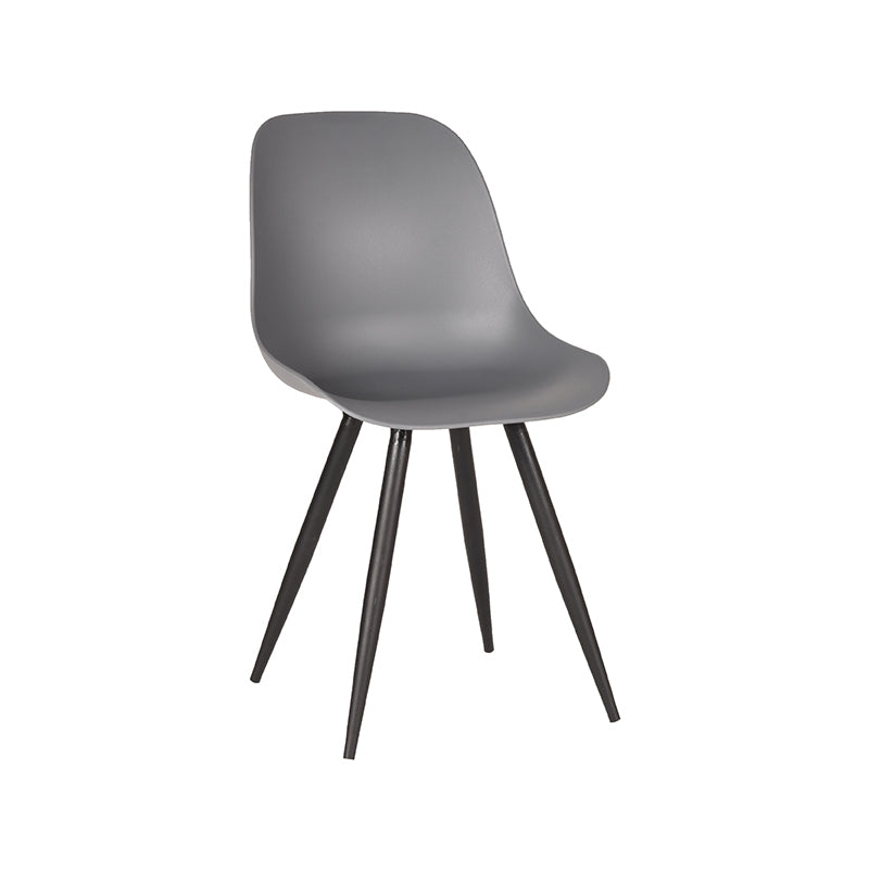 LABEL51 Dining room chair Monza - Anthracite - Plastic | 2 pieces