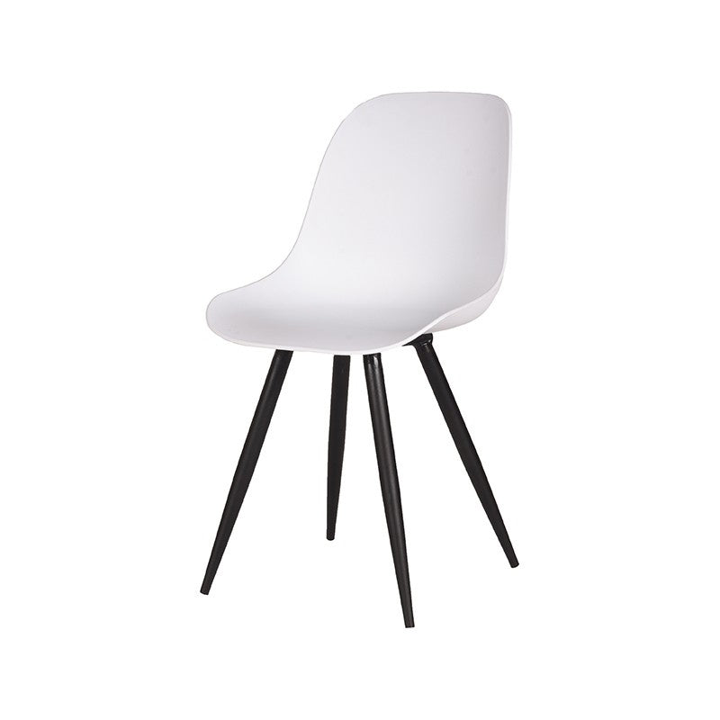 LABEL51 Dining room chair Monza - White - Plastic | 2 pcs