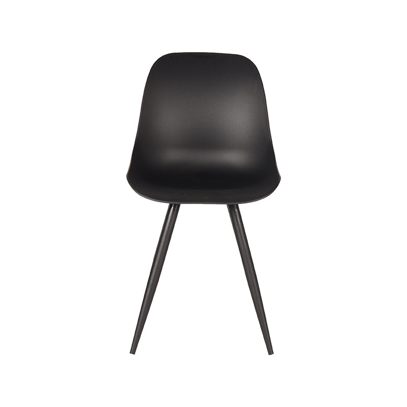 LABEL51 Dining room chair Monza - Black - Plastic | 2 pcs