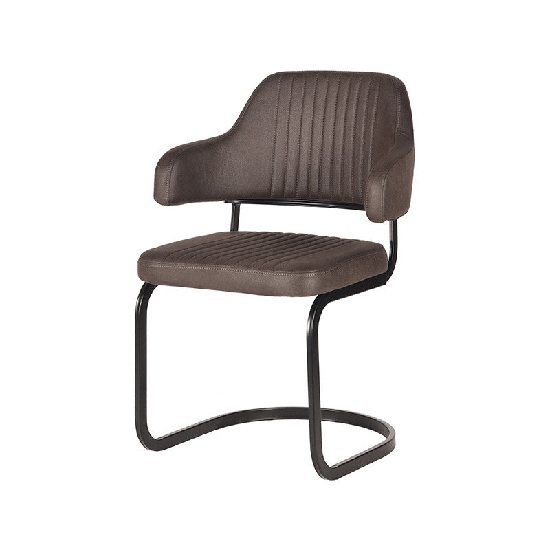LABEL51 Dining room chair Otta - Anthracite - Microfiber | 2 pieces