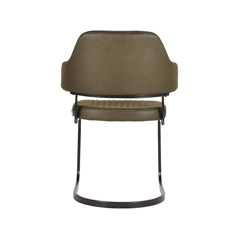 LABEL51 Dining room chair Otta - Army green - Microfiber | 2 pieces
