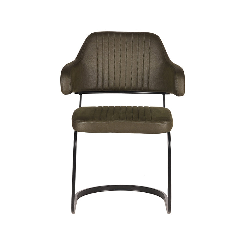 LABEL51 Dining room chair Otta - Army green - Microfiber | 2 pieces