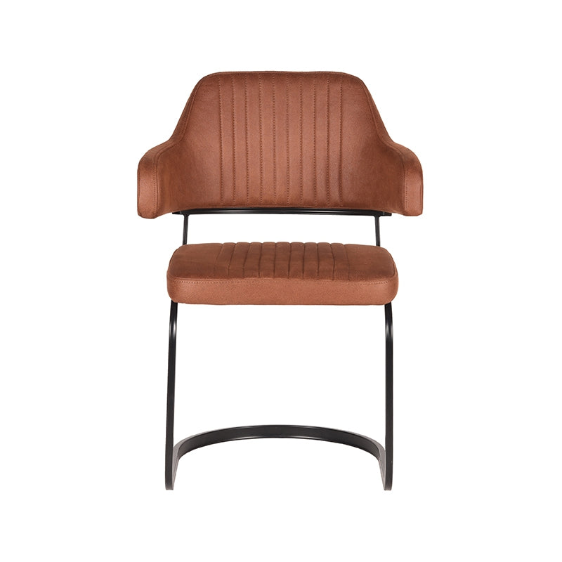 LABEL51 Dining room chair Otta - Cognac - Microfiber | 2 pieces