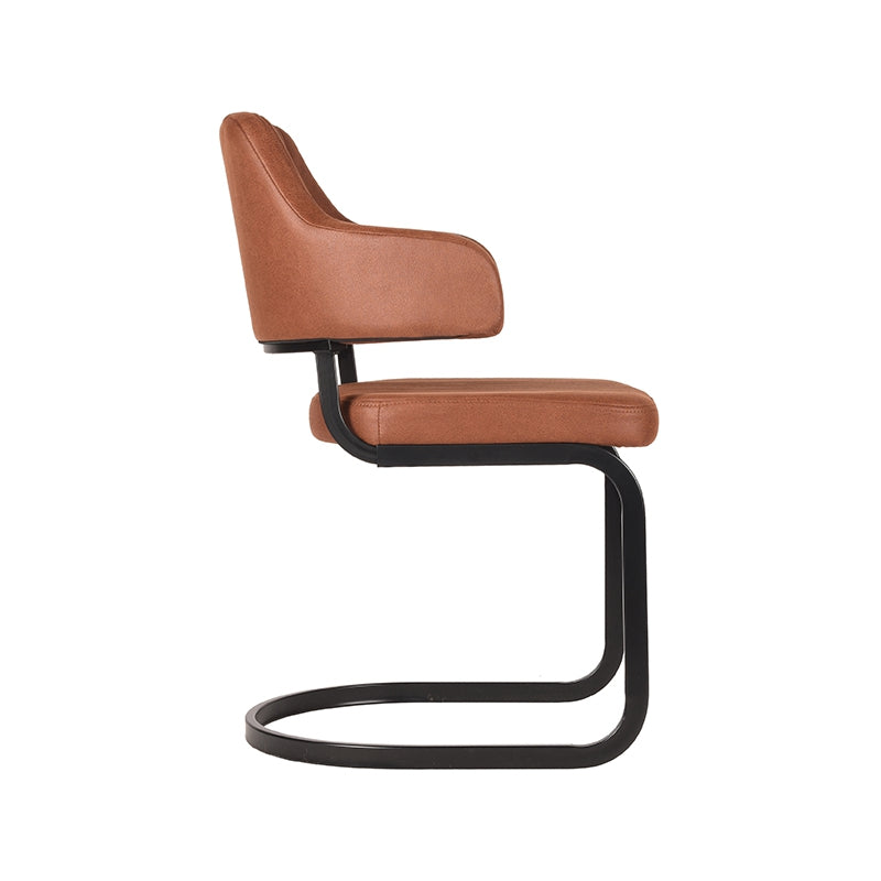 LABEL51 Dining room chair Otta - Cognac - Microfiber | 2 pieces