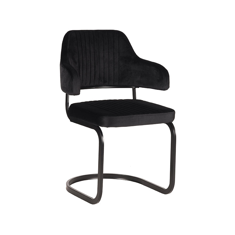 LABEL51 Dining room chair Otta - Black - Velvet | 2 pcs