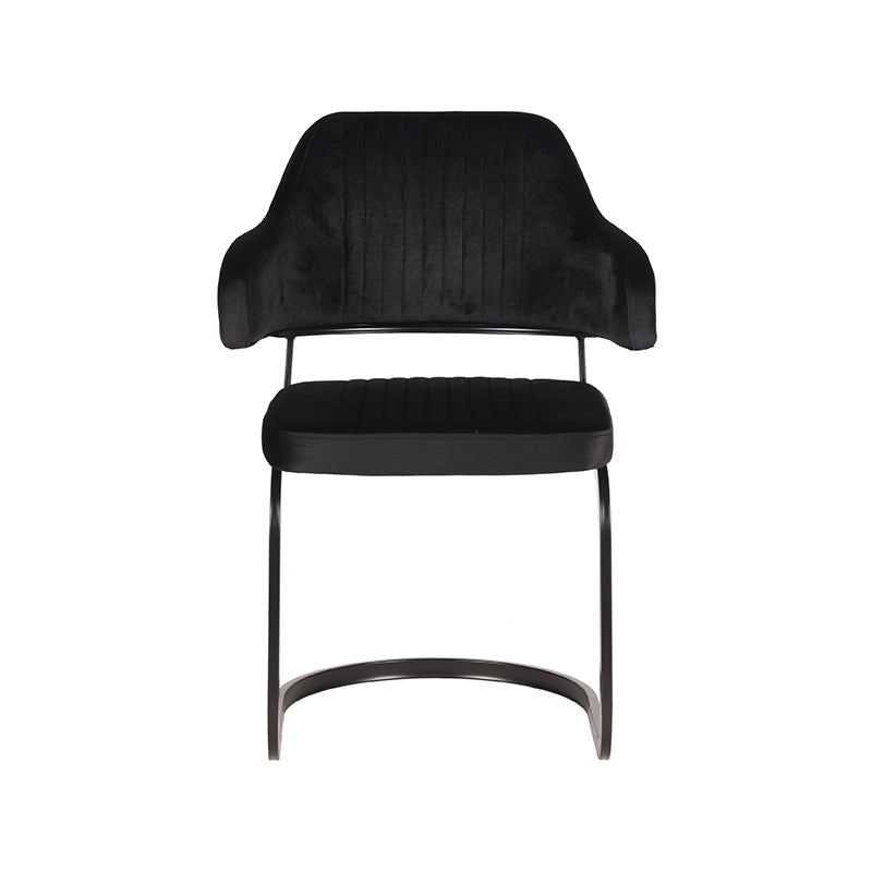 LABEL51 Dining room chair Otta - Black - Velvet | 2 pcs