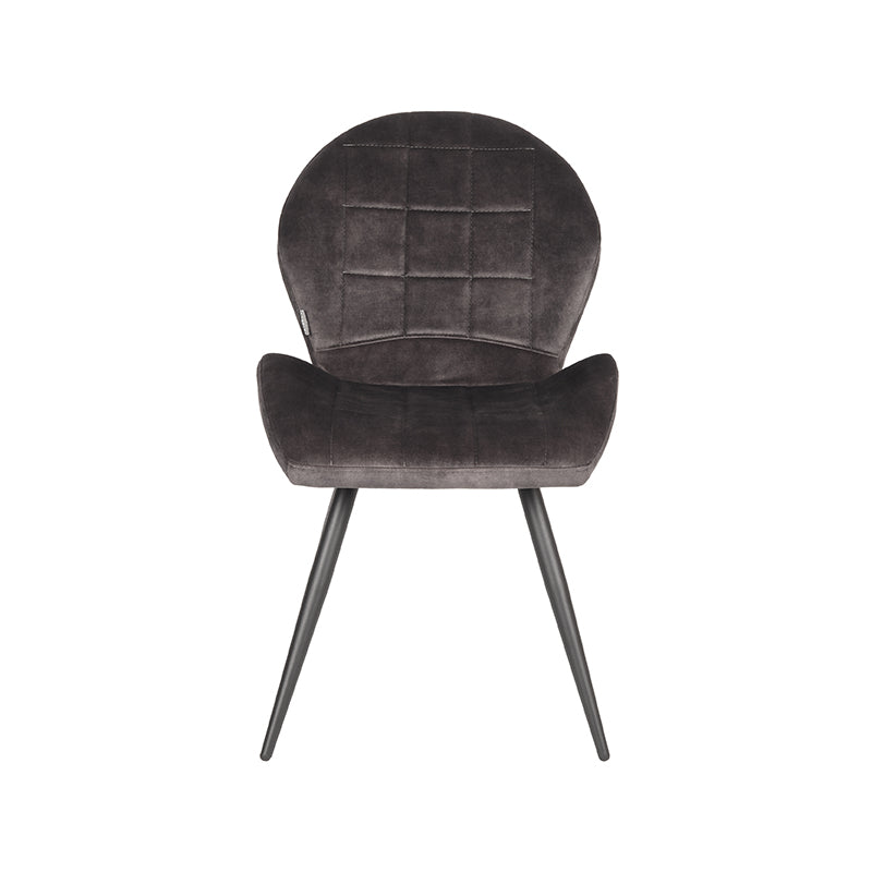 LABEL51 Dining room chair Sil - Anthracite - Velours | 2 pcs