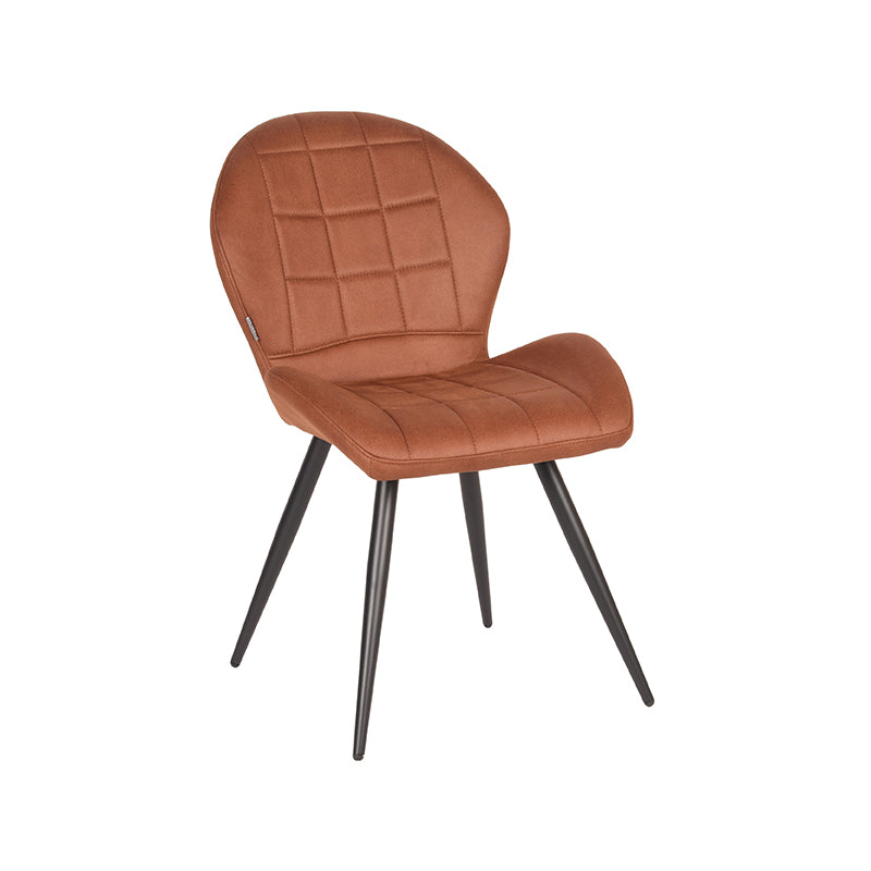 LABEL51 Dining room chair Sil - Cognac - Microfiber | 2 pcs