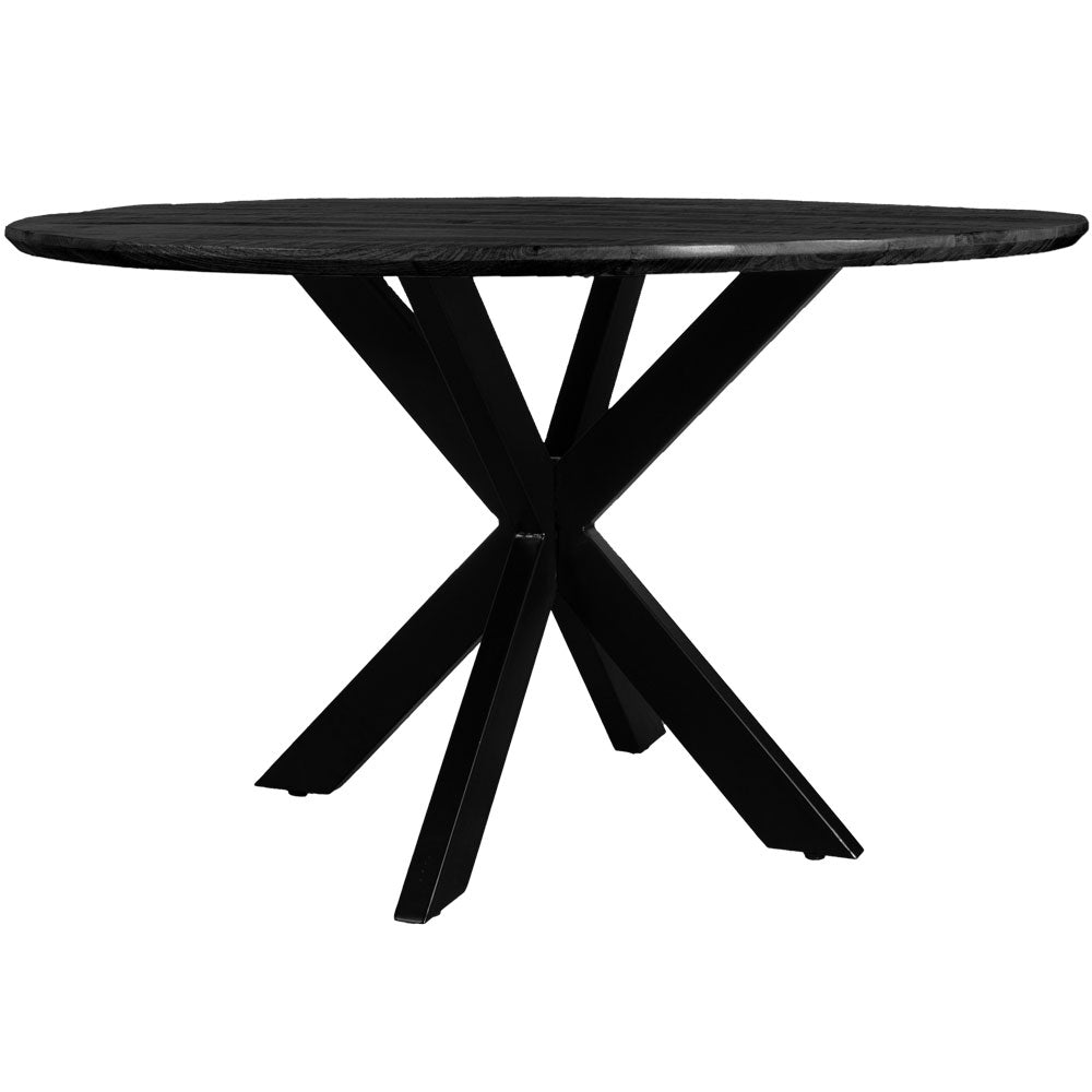 Dining table Icon - Black Mango Wood Round