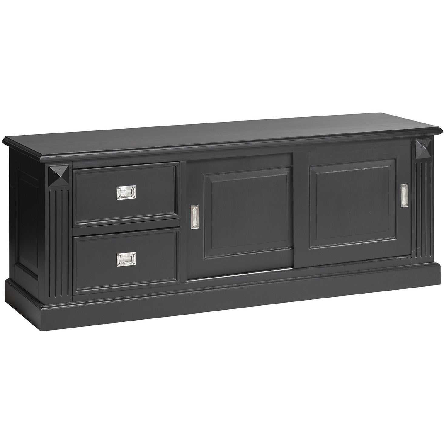 TV-meubel Feline 160 cm - hout - zwart / grijs - Actieprijs: