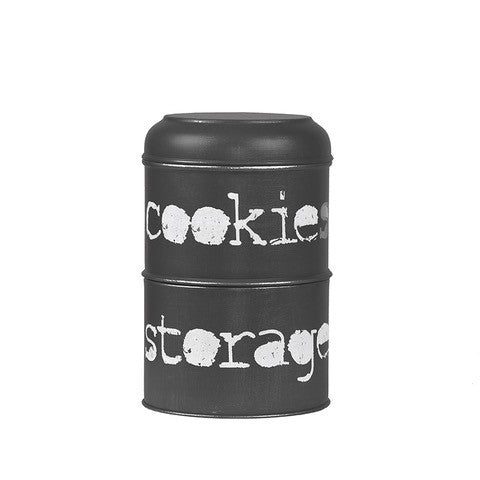 LABEL51 Storage tin Storage tin - Black - Metal - 17x17x27 cm