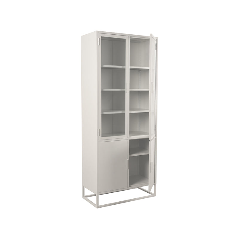 LABEL51 Display Cabinet Level - White - Metal - 80x40x190 cm