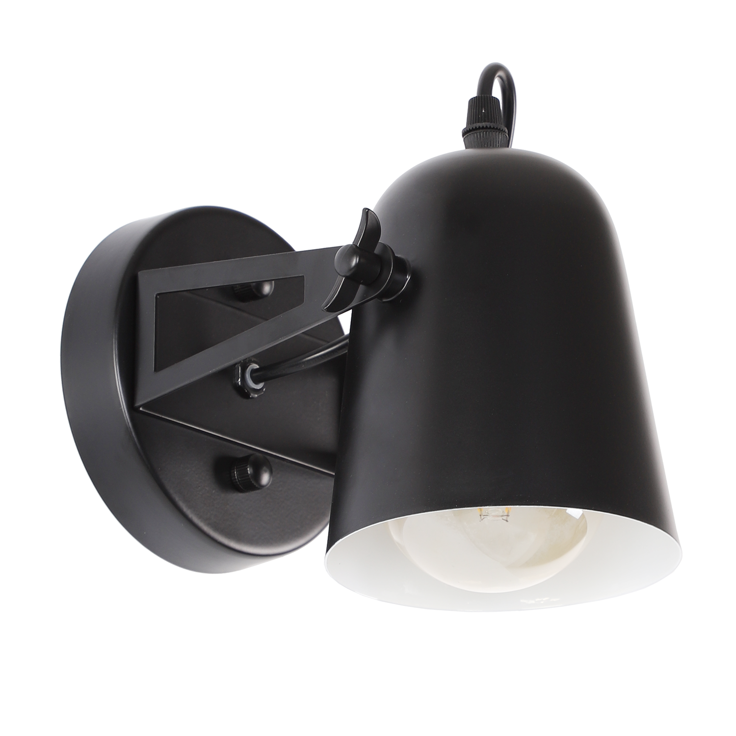 Wandlamp Spot Rivera 25 cm 1 Lichts Zwart Modern