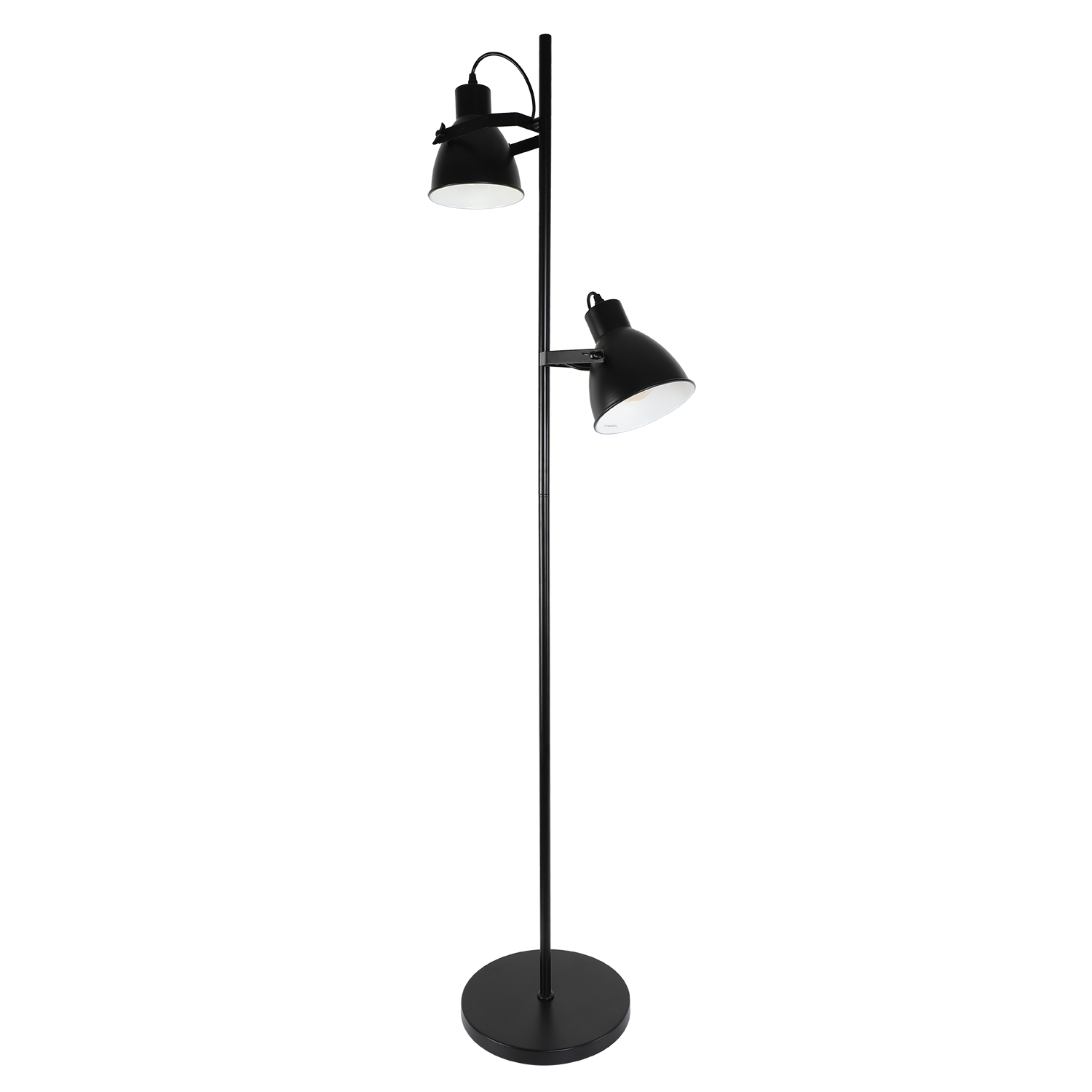 Moderne Vloerlamp Veronica 165 cm 2 Lichts Zwart