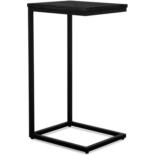 Iron & black wooden end table 2 piece