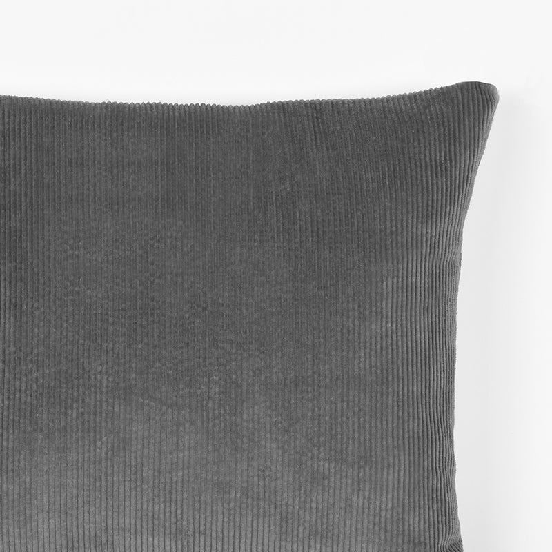 LABEL51 Throw Pillow Rib - Dark Gray - Cotton