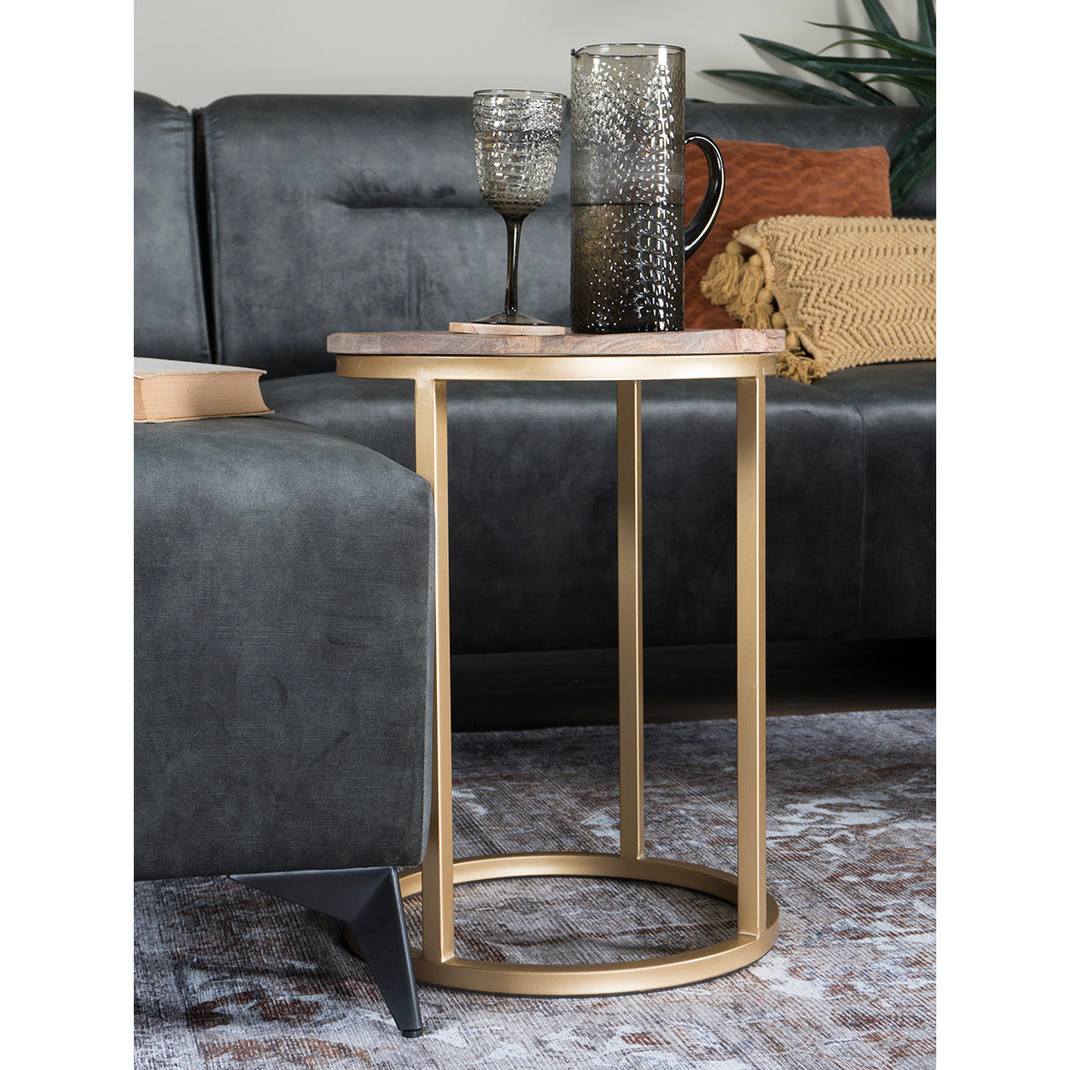 Laptop table Rose Round Gold