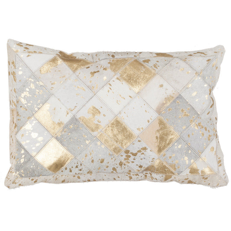 Sierkussen Lavish Pillow  | Leer | ivoor, goud