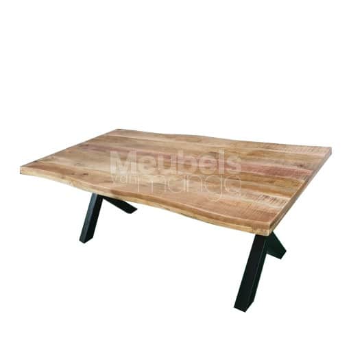 Bahia Live edge table natural with spider or X leg - 260cm -