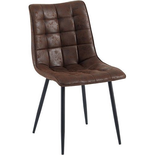 lucille dining room chair dark brown 4 pieces a box