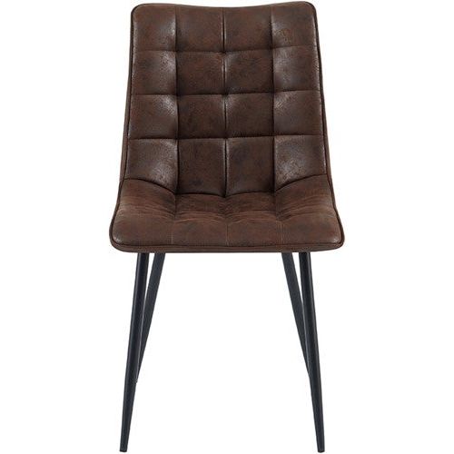 lucille dining room chair dark brown 4 pieces a box